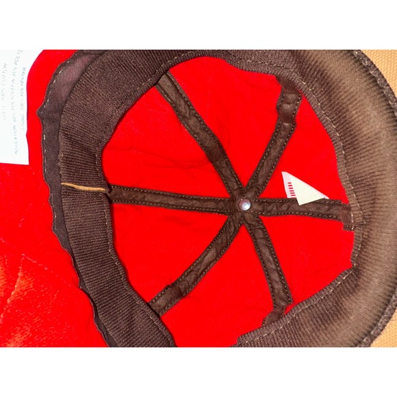 Carhartt Made in USA Small Cap Hat Cotton Canvas Tan Brown Red Lined - Picture 5 of 7